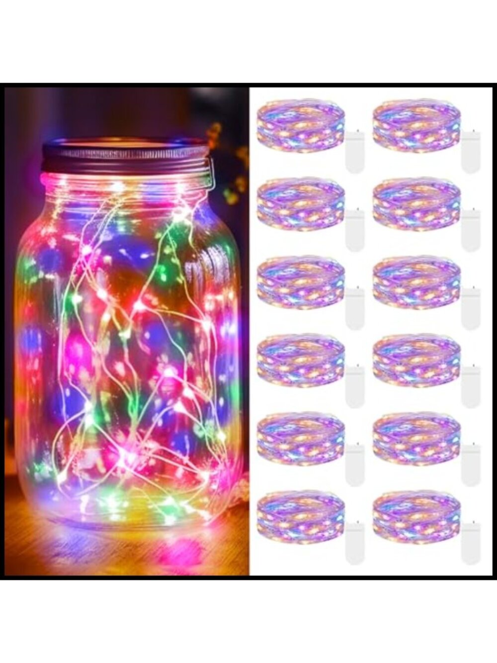 12 Pack Fairy Lights Battery Operated 7 FT 20 LED Mini Twinkle String Lights